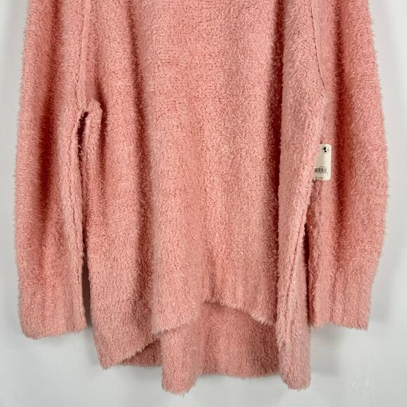 Free People Womens Teddy Oversize Tunic Sweater XL Pale Rosette Wool Blend - Picture 6 of 15